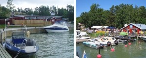 Restaurant Rantaklubi (left) and the Velkua guest harbour with restaurant Wanha Salakuljettaja (right). © Rantaklubi, Wanha Salakuljettaja